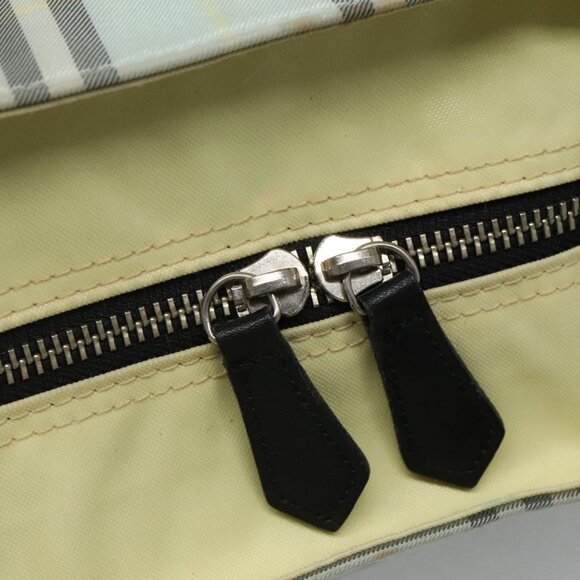 Burberrys Blue Label Nova Check Tote Bag Nylon Light Blue Auth ti2782 - Picture 9 of 13